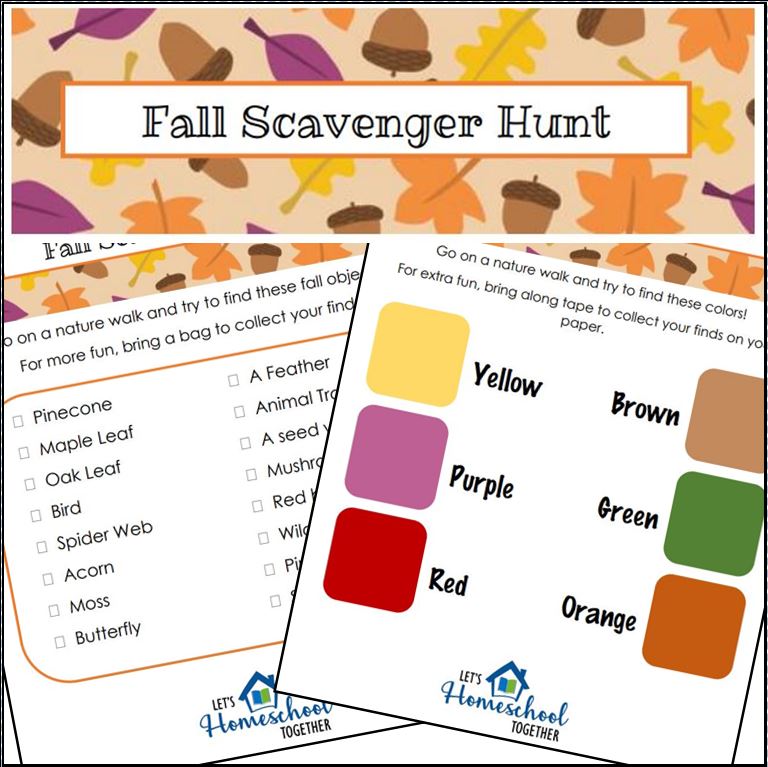 Fall Scavenger Hunt ⋆ Let's Homeschool Together